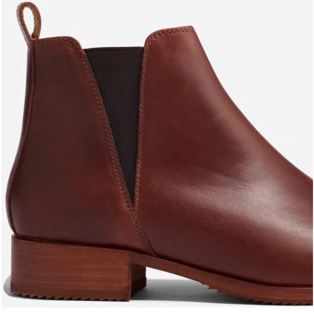 Nisolo Eva Everyday Chelsea Boot in Auburn Leather Size 8.5 - Picture 8 of 11